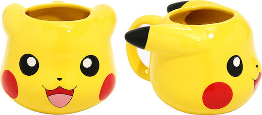Stor Pokemon Pikachu Head 3D Ceramic Yellow Mug 500ml
