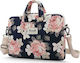 Canvaslife Tasche Schulter / Handheld für Laptop 14" Navy Rose