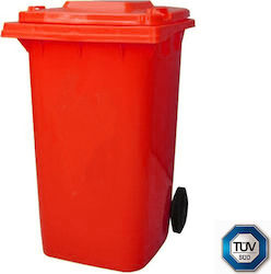 ICS Spa Plastic Coș de gunoi Deșeuri Coșuri de gunoi cu roți 246 120lt Roșuț ICS Spa Plastic Coș de gunoi Deșeuri Coșuri de gunoi cu roți 246 120lt Roșuț