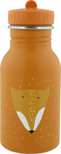 Trixie Mr. Fox Kids Water Bottle Stainless Steel Non Spill Orange 350ml