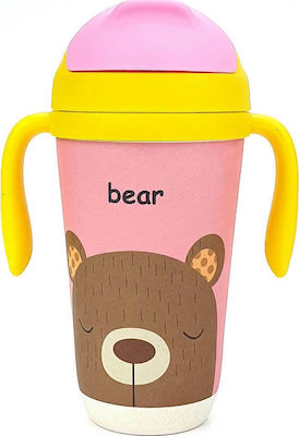 Spacecow Kids Water Bottle Bamboo Bear 350ml