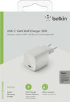 Belkin Φορτιστής Χωρίς Καλώδιο με Θύρα USB-C 30W Power Delivery Λευκός (WCH001vfWH)