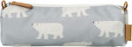 Fresk Polar Bear Pencil Case Barrel with 1 Compartment Gray