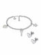 Emporio Armani Set mit Ohrringe & Armband aus Stahl mit Steinen