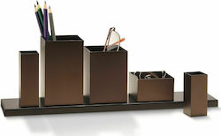 Metallisch Schreibtisch-Organizer Theo in Braun Farbe 37.5x8x5cm.