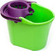 Homestyle Mop Bucket with Squeezer and Wheels Plastic Capacity 18lt Green