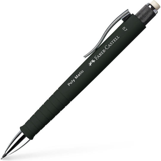 Faber-Castell Polymatic Μηχανικό Μολύβι 0.7mm με Γόμα 1τμχ Μαύρο