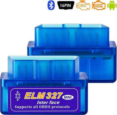 Fahrzeugdiagnosewerkzeug ELM 327 OBD 2 mit Bluetooth Kompatibel mit Android