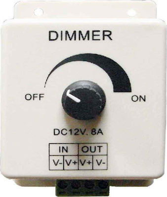 Dimmer Επιτοίχιο 12V/24V 96W 8A DCR-102