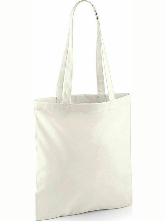 Westford Mill W101 Cotton Shopping Bag in Beige color