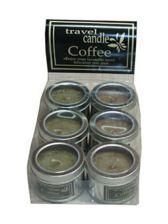 Fylliana Scented Candle Jar with Scent Coffee Silver 1pcs