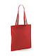 Westford Mill W101 Cotton Shopping Bag Bright Red