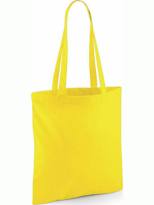 Westford Mill W101 Cotton Shopping Bag in Yellow color