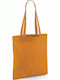 Westford Mill W101 Cotton Shopping Bag in Orange color
