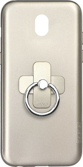X-Level Jelly Ring Back Cover Plastic Gold (Galaxy J3 2017)