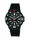 Q&Q Battery Watch with Rubber Strap Black VR18J002