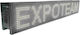 ExpoLedTeam Semn LED rulant Cu două fețe Impermeabila 128x16cm Alb