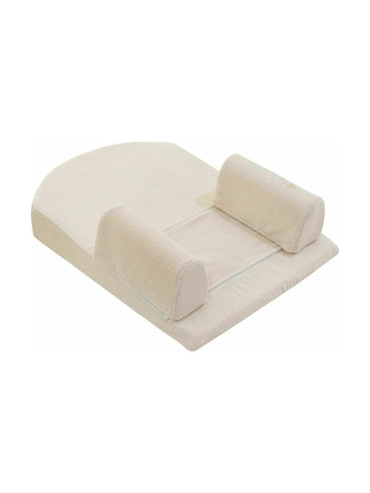 Kikka Boo Sleep Positioner Baby Bed Reducer Pillow Memory Foam Beige Velvet 51x36cm
