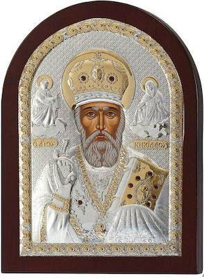 Prince Silvero Εικόνα St. Nikolaus Silber 20x26cm