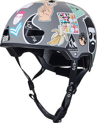 Micro ABS Stickers Kids' Helmet for City Bike Gray Medium (54-58cm)