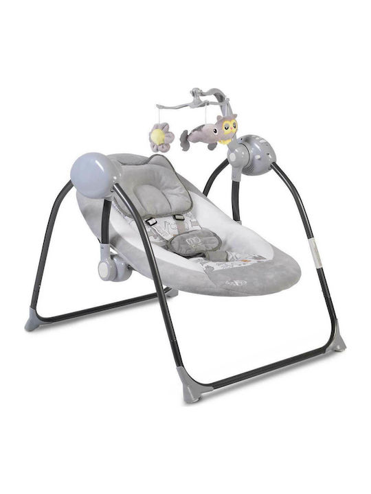 Moni Electric Baby Relax Swing 2 in 1 Zazu with Music Grey for Child up to 9kg 107849