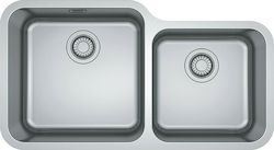 Franke Bell BCX 120-42-35 Undermount Kitchen Inox Satin Sink L84.5xW46.5cm Silver