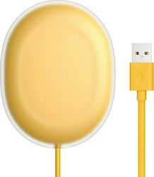 Baseus Ασύρματος Φορτιστής (Qi Pad) 15W Κίτρινος (Jelly)