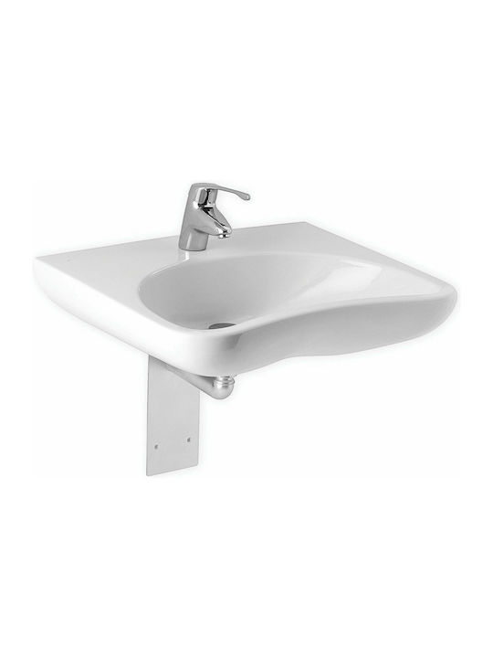 Fayans B-Libero ΑΜΕΑ Wall Mounted Wall-mounted Sink Porcelain 64x55x16.5cm White