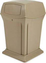 Rubbermaid Πλαστικός Κάδος Απορριμμάτων Ranger 170lt Μπεζ