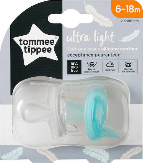 Tommee Tippee 433459 Orthodontische Schnuller Silikon Nacht für 6-18 Monate 2Stück