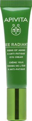 Apivita Bee Radiant White Peony & Patented Propolis Αντιγηραντική Κρέμα Ματιών κατά των Μαύρων Κύκλων με Υαλουρονικό Οξύ 15ml