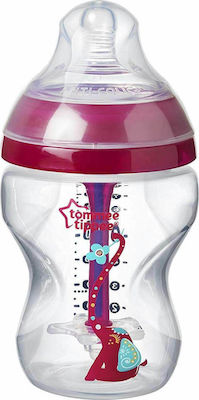 Tommee Tippee Plastikflasche Advanced Anti-Colic Gegen Koliken mit Silikonsauger für 0+, 0+ m, Monate Pink 260ml 1Stück