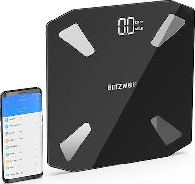 BlitzWolf Smart Bathroom Scale with Body Fat Counter Black BW-SC3