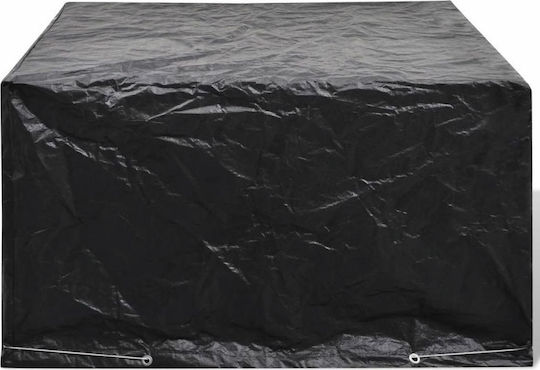 vidaXL Waterproof Protective Dining Table Cover 172x113x73cm In Black Color