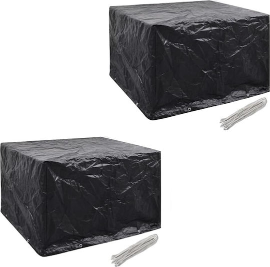 vidaXL Wasserdicht Schutzhülle Esstisch 113x113x73cm in Schwarz Farbe 2Stück
