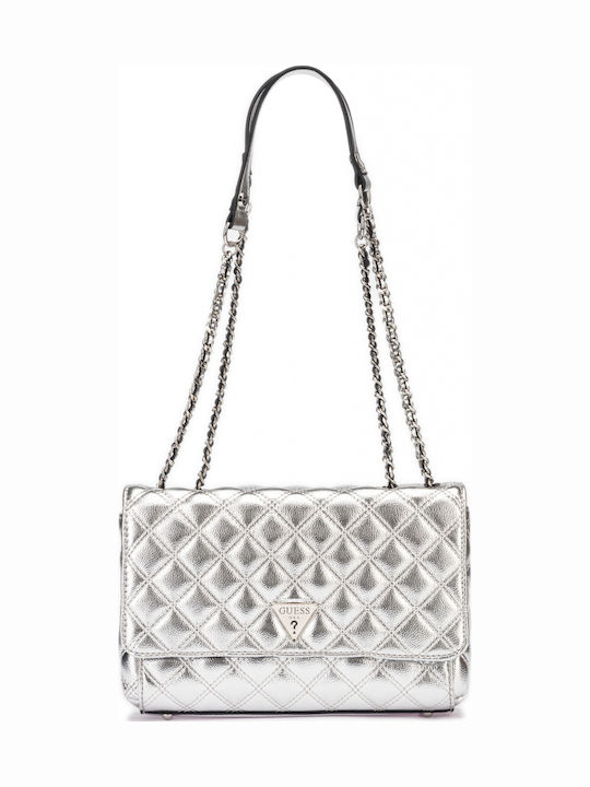 Guess Cessily Convertible Women's Bag Shoulder Silver