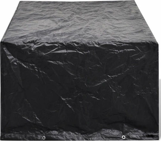 vidaXL Waterproof Protective Dining Table Cover 180x140x90cm In Black Color