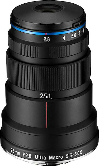 Laowa Crop Camera Lens 25mm F2.8 2.5-5x Ultra Wide Angle / Macro for Canon EF Mount Black