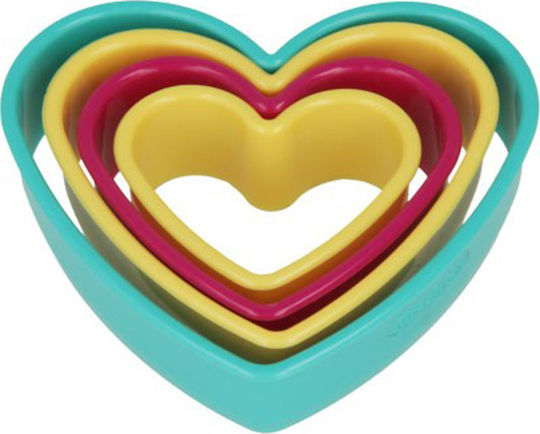 Metaltex Plastic Heart-Shaped Cookie Cutter 4pcs