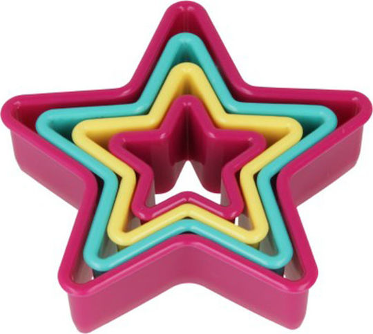 Metaltex Plastic Star-Shaped Cookie Cutter 4pcs