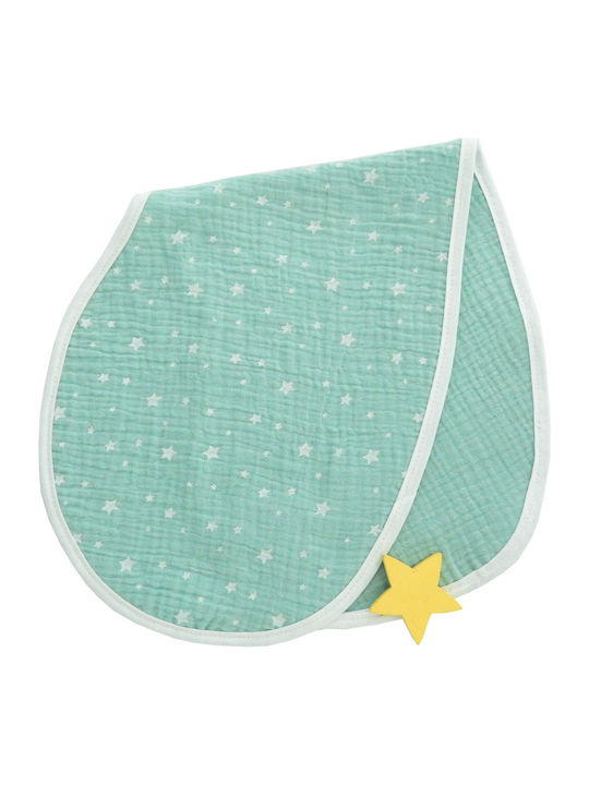 Baby Oliver Muslin Shoulder Burp Cloth Mint 26x59cm