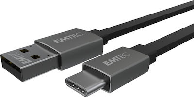 Emtec Flat USB 3.2 Cable USB-C male - USB-A male Black 1.2m (ECCHAT700TCU3)