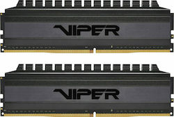 Patriot Viper 4 Blackout 32GB DDR4 RAM με 2 Modules (2x16GB) και Ταχύτητα 3600 για Desktop