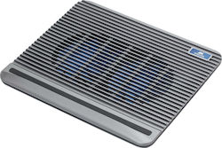 Rivacase Kühlung Pad für Laptop bis zu 15.6" mit 2 Ventilatoren Silber (5555)