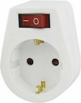 Emos Single Socket White