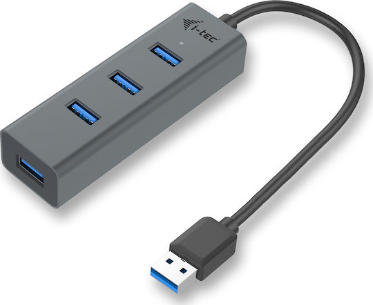 i-tec Hub 4 Porturi USB 3.0 cu Conectare USB-A Gri