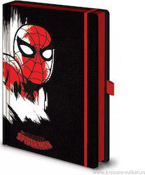 Pyramid International Marvel Notebook A5 Ruled with Elastic and Pen Holder Black