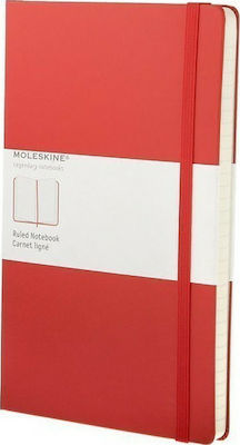 Moleskine Σημειωματάριο Ruled Classic Large Ριγέ με Λάστιχο 240 Φύλλα A5 21x13cm