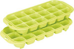 Venus Plastic Ice Cube Tray 18 Slots Green 14399 2pcs