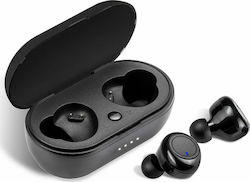 Tracer Τ1 In-ear Bluetooth Handsfree Căști cu rezistență la transpirație și husă de încărcare Negră